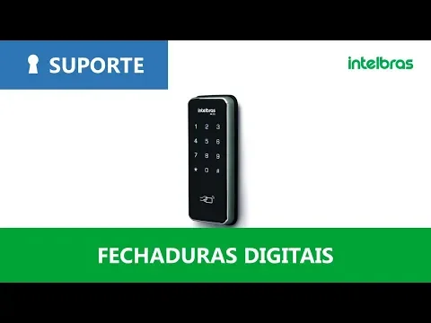 Fechadura Digital Intelbras Sobrepor para Porta de Vidro Chave Senha e Cartão FR 400