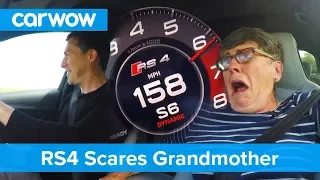 Hilarious - my 70 year old mom reacts to Audi RS4 performance | Mat Vlogs