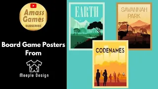 Board game cover art accessories posters AmassGames Meeple Design #art #boardgame #tabletop #style