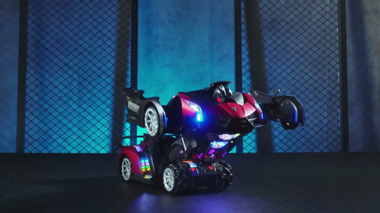 Трюкова машинка-трансформер Victory Infinity Power Car з парою та пультом Black + Red