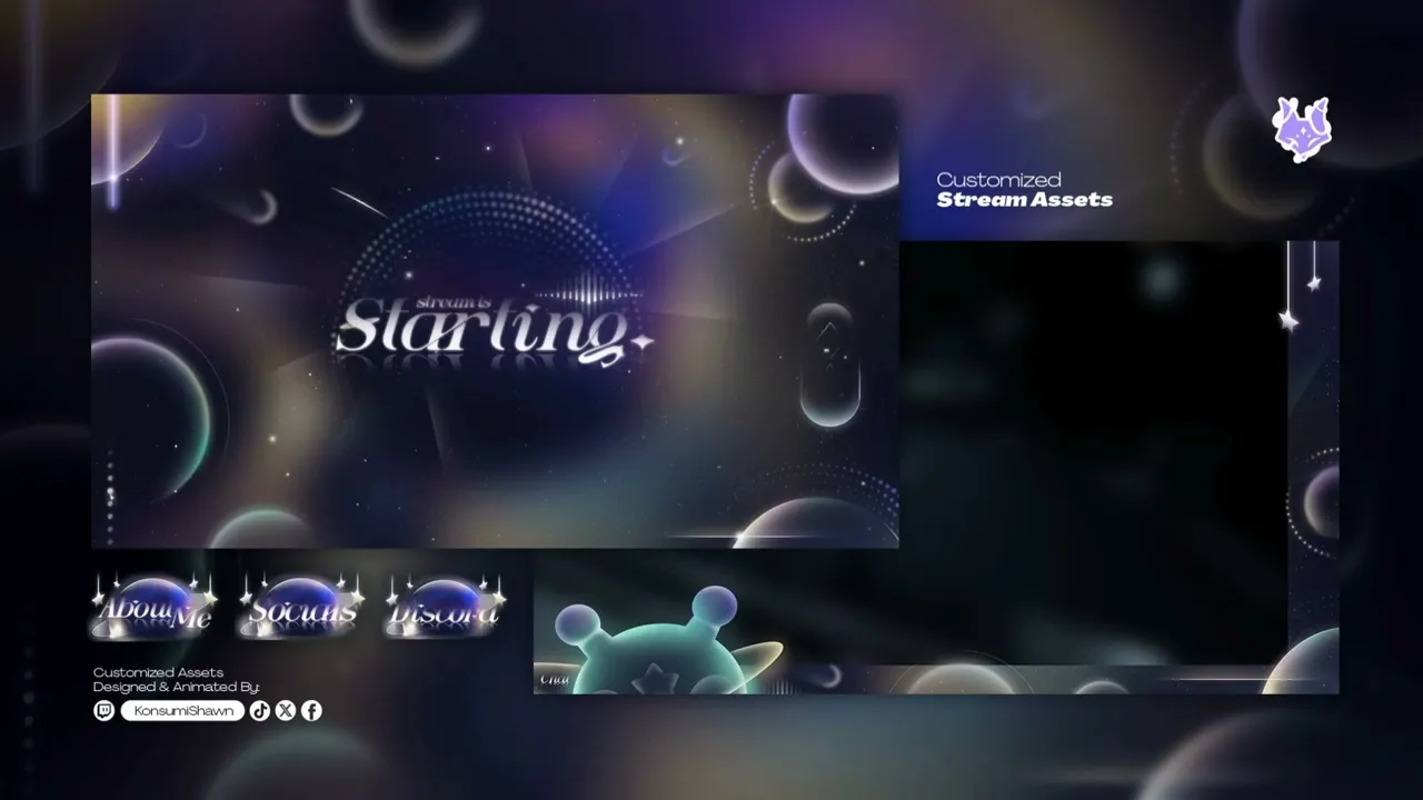 Illustrated Full Stream Overlay / Layout Bundle [ Animated / Static ...