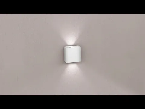 Arandela de Parede Externa de Efeito Branca LED 4W Luz Amarela Plástico Gaya