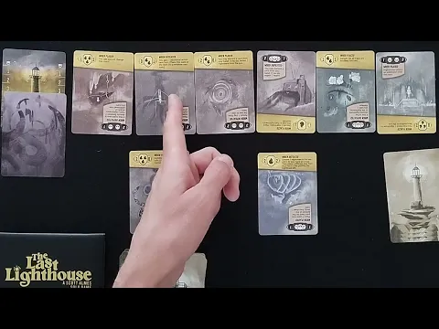 The Last Lighthouse playthrough solo board game wallet Button Shy AmassGame microgame #tabletop