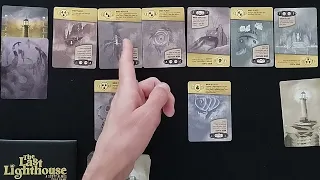 The Last Lighthouse playthrough solo board game wallet Button Shy AmassGame microgame #tabletop