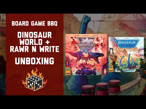 Dinosaur world & Rawr and Write Unboxing by Board Game BBQ