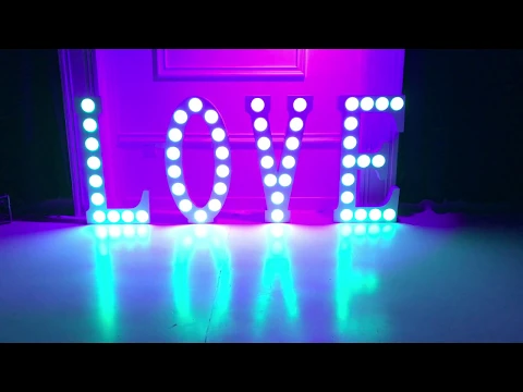 Product video thumbnail for Eliminator Decor Love 2.0 45-inch Tall White LED Letters