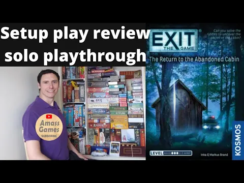The Return to Abandoned Cabin how to setup play and review solo playthrough board game AmassGames