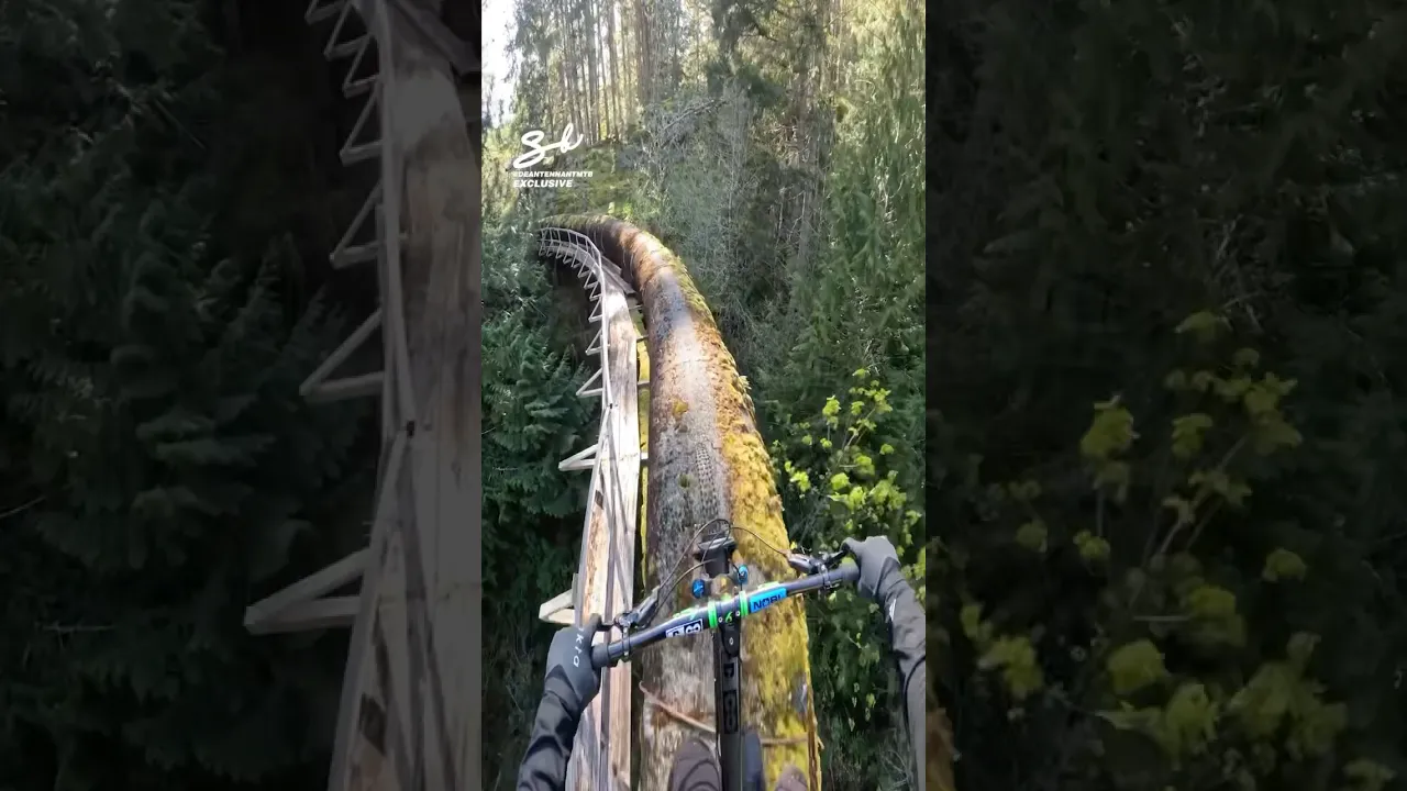 Whatever you do, don't look down...🫣 #extreme #bike #sports