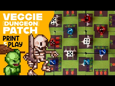 VEGGIE PATCH (dungeon?): cozy game e um retema, imprima e jogue!