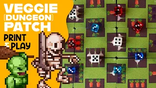 VEGGIE PATCH (dungeon?): cozy game e um retema, imprima e jogue!