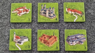 WHAT'S NEW Carcassonne Monasteries of Germany Mini-Expansion, plus PLAYTHROUGH and RANKING