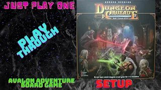 Dungeon Crusade. Book 1: Genesis of Evil. Avalon Adventure Board Game. Setup.