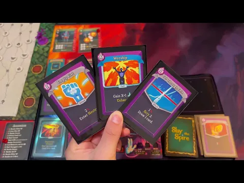 Slay the Spire: The Board Game - Ascension 7 Watcher Solo Playthrough (Act 2)