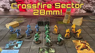Crossfire Sector 28mm - How to Play (Azure Blades Vs Solar Wardens Guide & Battle Report)