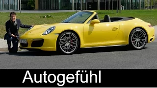 Porsche 911 Carrera 4S Cabriolet FULL REVIEW test driven Autobahn 991.2 Facelift