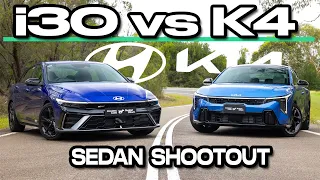 Sibling rivalry! Which budget sedan should you buy? (Hyundai i30 vs Kia K4)