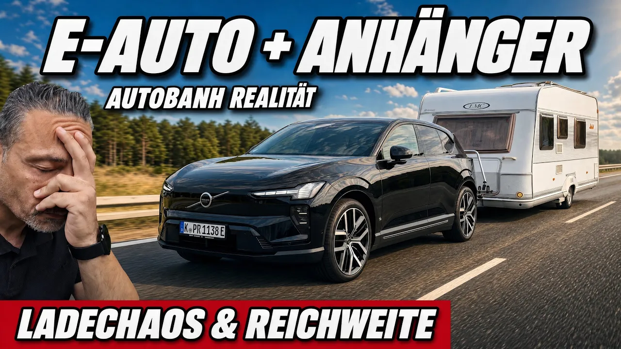 Das Ladeproblem! E-Auto + Anhänger auf Langstrecke | Volvo EX60 Härtetest
