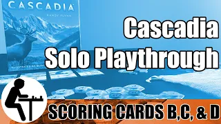 Cascadia Solo Playthrough: Scoring Cards B, C, & D