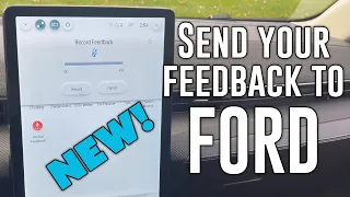 New feature coming to Fords including the Mach-E! Send your voice feedback!