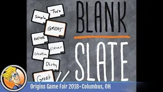 Blank Slate — game preview at Origins 2018