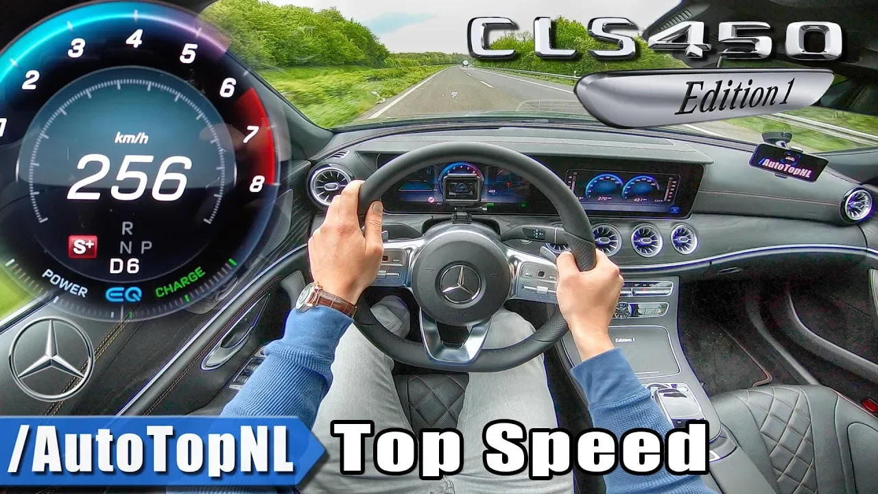 Mercedes Benz CLS 450 4Matic TOP SPEED on AUTOBAHN POV by AutoTopNL
