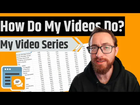 How Each Of My Video Series Perform On The Channel