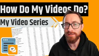 How Each Of My Video Series Perform On The Channel