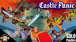 Castle Panic 2nd Edition & The Dark Titan expansion | Solo Playthrough