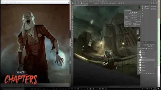 Vampire the Masquerade - CHAPTERS Game Cover Speed Drawing