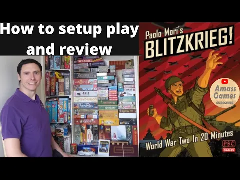 Blitzkrieg World War Two in 20 Minutes two player board game unboxing Mori * AmassGames * PSC Nippon