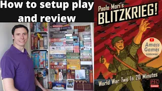 Blitzkrieg World War Two in 20 Minutes two player board game unboxing Mori * AmassGames * PSC Nippon