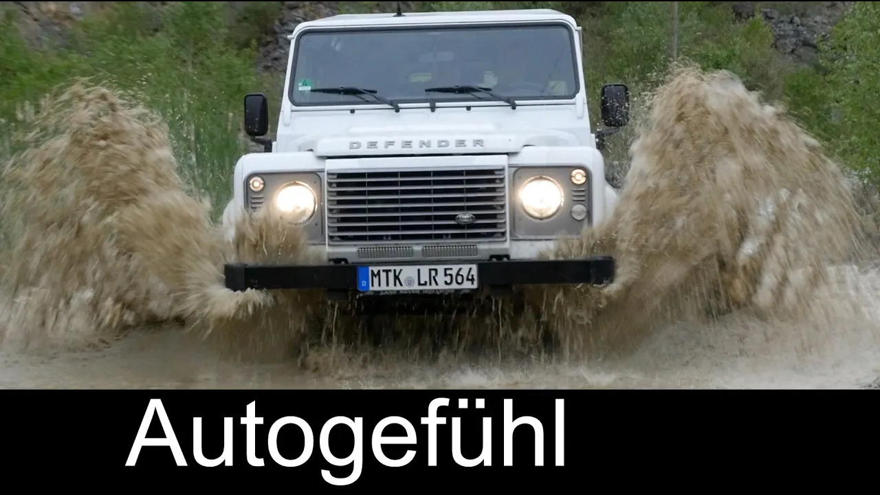 Land Rover Defender Pure Offroad driving with water and POV