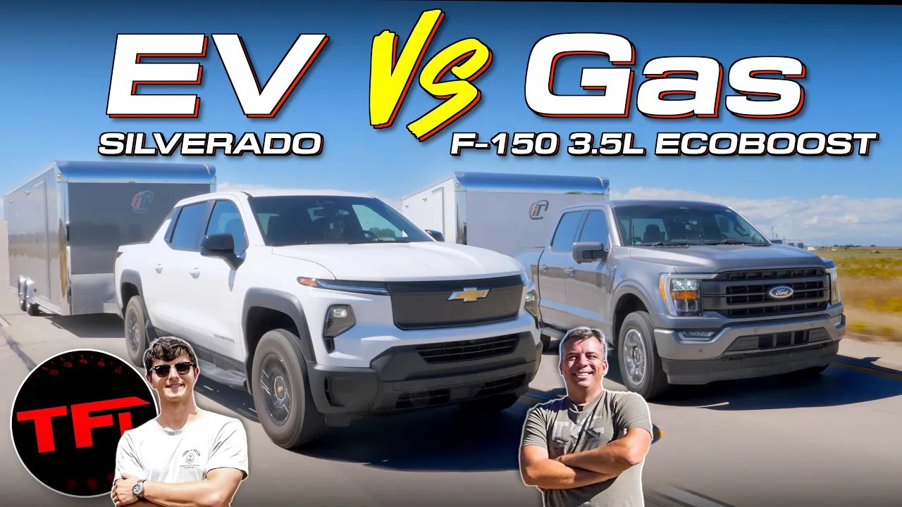 You'll Be SHOCKED How Far a Chevy Silverado EV Can Tow vs a Gas Ford F-150!