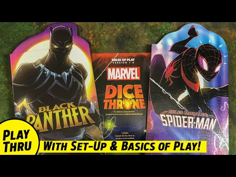 How to Play MARVEL DICE THRONE with Set-Up, Basics of Play, and 2 Player Game Play Example