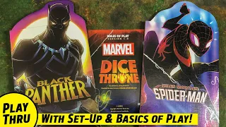 How to Play MARVEL DICE THRONE with Set-Up, Basics of Play, and 2 Player Game Play Example