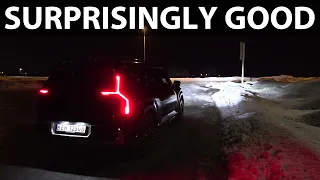 Kia eV9 LED matrix headlights test