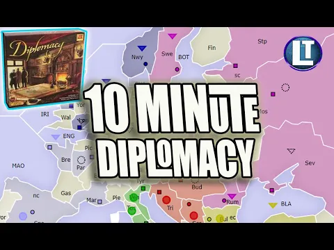 My Longest DIPLOMACY game in TEN MINUTES / Avalon Hill / Backstabbr / Abbreviated gameplay