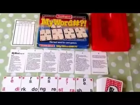 My Word Card Game by Waddingtons Rules Instructions & Game Play