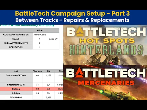 How to Handle Repairs Between Tracks! | BattleTech Chaos Campaign/Hinterlands Tutorial Part 3