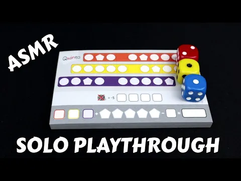 ASMR Solo Board Game Playthrough - QWINTO