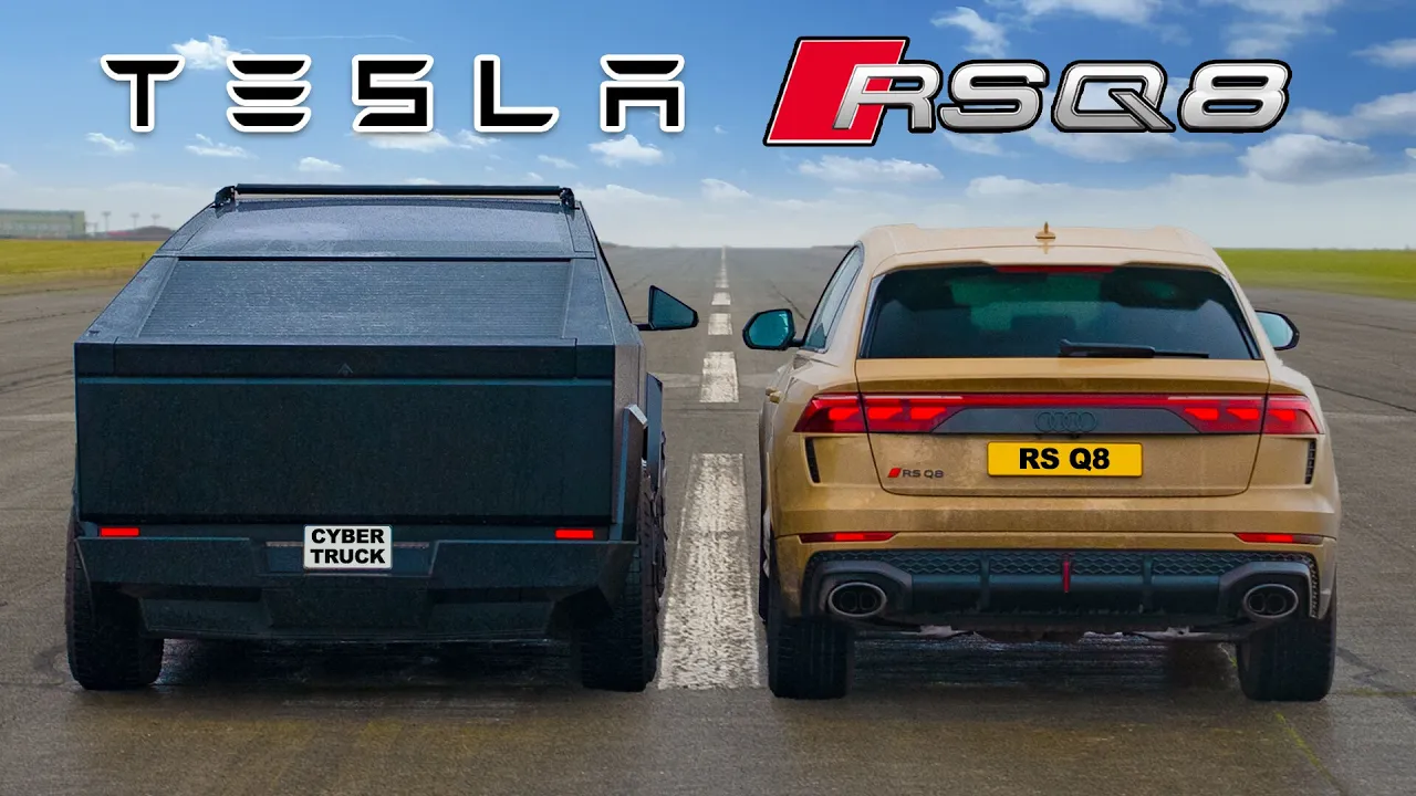 Tesla Cyberbeast v Audi RSQ8 Perf: DRAG RACE