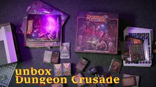 Unboxing the Dungeon Crusade board game