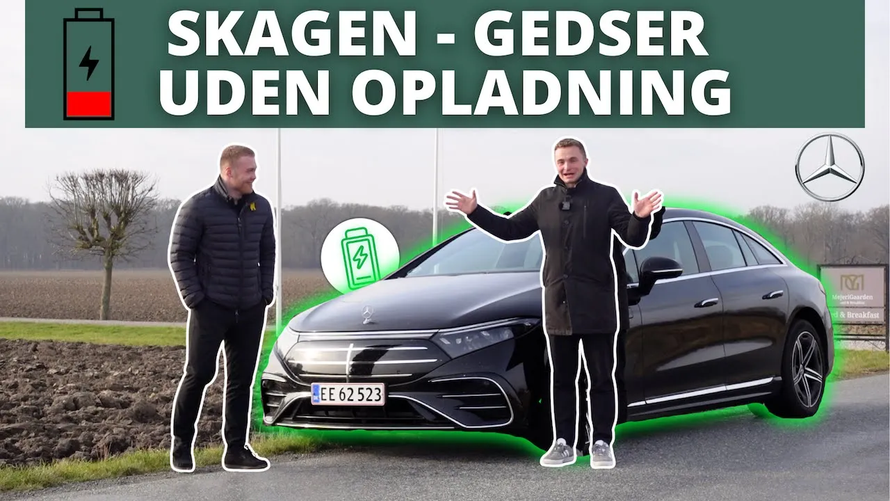KØRER VI TØR? Længst mulige køretur i DK uden at oplade en elbil... Mercedes EQS 450+ TEST