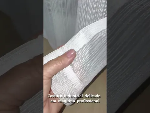 Cortina Voli Bordada Freesê Namedi Varão tradicional 2 Folhas 4,0x2,60m Branco