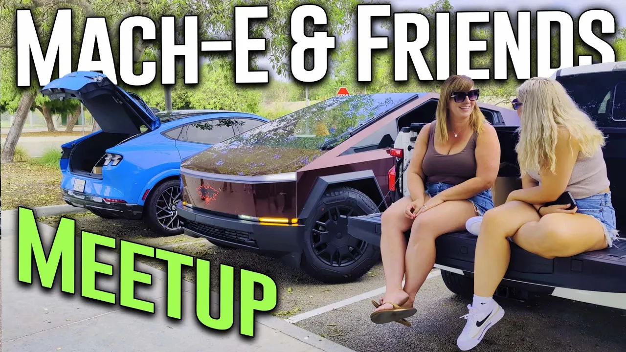 Mach-E's, a Cybertruck, an Equinox, a Lightning, & an Audi E-tron - We had a fun, little EV meetup!