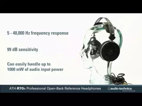 Product video thumbnail for Audio-Technica ATH-R70X Pro Reference Headphones