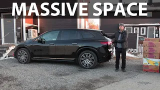 Mercedes EQS SUV 580 4Matic banana box test