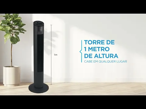 Ventilador Torre Midea 127V (110V) Preto
