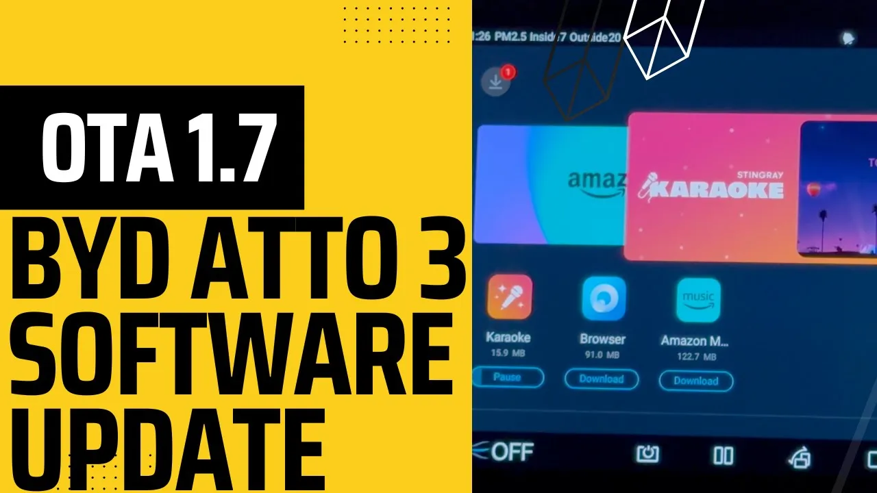 BYD Atto 3 OTA 1.7 details walk-through - Karaoke, Browser, YouTube and More!