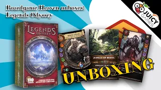 Boardgame Heaven Unboxing 220: Legends Odyssey (Juicy Games)